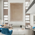 “Beige Textured Squares” - Minimalist Abstract Painting On Canvas DS360