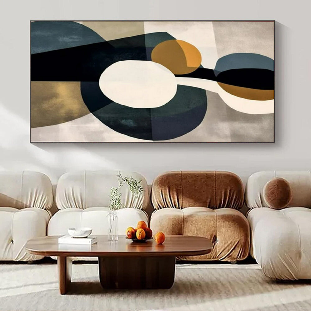 Color - Blocked Organic Shapes - Geometric Abstract Painting On Canvas PS1249