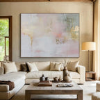 “Gilded Pastel Mix” - Luxe Abstract Painting On Canvas DKS484