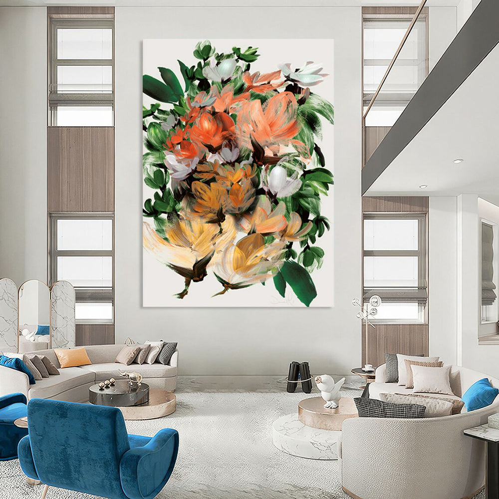 “Vibrant Floral Bouquet” - Bold Colors with Expressive Brushstrokes Painting On Canvas DS217