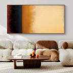 Beige, Orange, Blue with Horizontal Gradients "Desert Dusk" Abstract Painting On Canvas PS1190