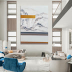 “Minimalist Mountain Landscape” - Minimalist Landscape Painting On Canvas DS045