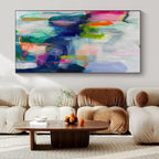 Vivid Colors with Dynamic Brushstrokes "Color Carnival" Abstract Painting On Canvas PS1174