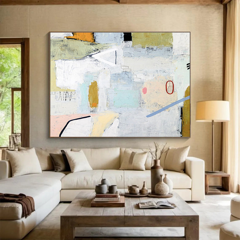 “Textured And Eclectic Abstract” - Abstract Painting On Canvas DKS554