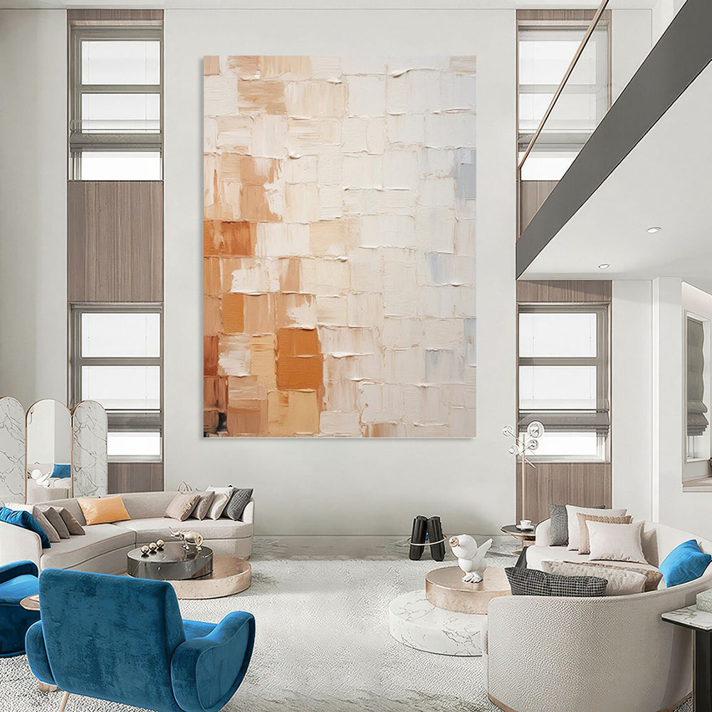 “Neutral Textured Abstract” - Minimalist Abstract Painting On Canvas PT1331