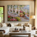 Garden Vista - Scenic Garden Oil Painting, Suited for Hallway & Balcony DKS663