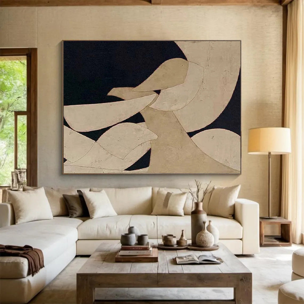 “Minimalist Abstract Shapes” - Geometric Painting On Canvas PT247