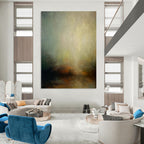 “Muted Tonal Abstract 2” - Serene, Gradient - Hued Painting On Canvas PT1535