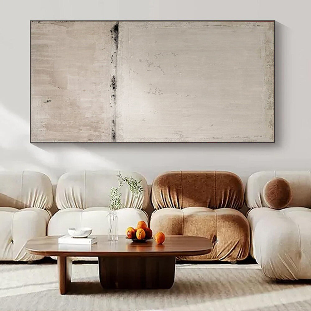 White, Gray with Subtle Textures "Whispering Walls" Abstract Painting On Canvas PS1370