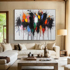 “Color - Splash Abstract” - Action - Painting - Style Art On Canvas PT193