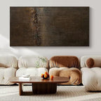 Deep Brown Crackled, "Ancient Earth" – Textured Abstract Painting On Canvas PS0946