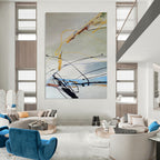 “Colorful Lines on White” - Abstract Expressionist Painting On Canvas DS035