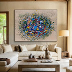 “Colorful Splatter Cosmos” Painting On Canvas DKS304