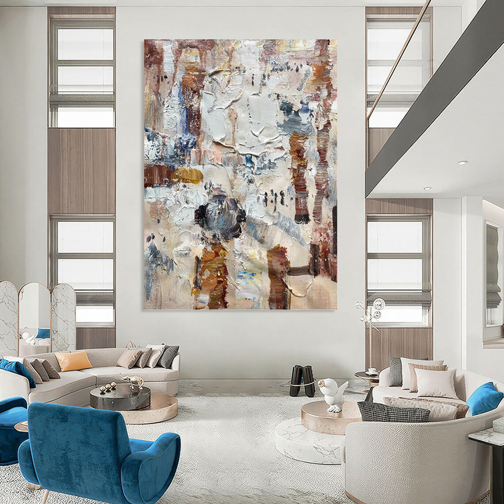 “Colorful Textured Abstract” - Abstract Expressionist Painting On Canvas PT1302