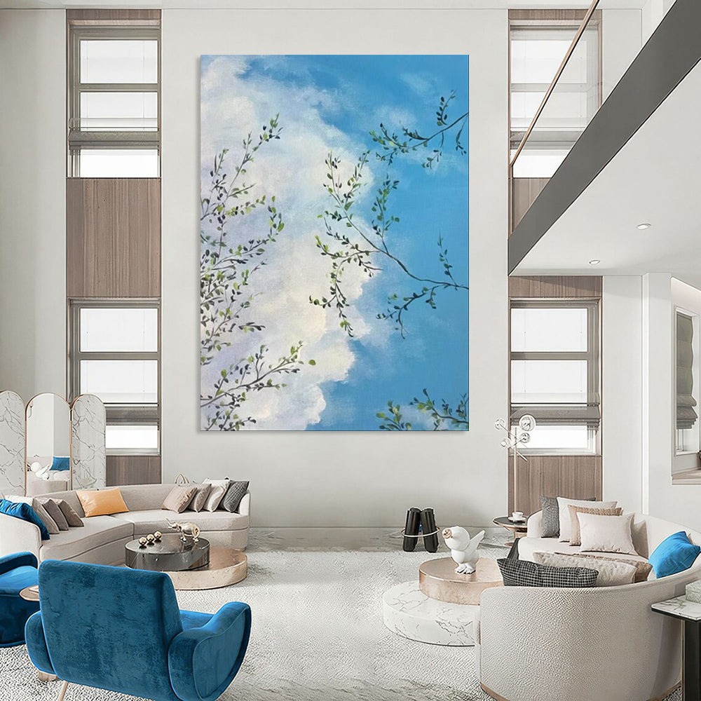 “Sky Through Branches” - Impressionist Landscape Painting On Canvas PT1986