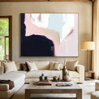 “Soft Pastel and Dark Contrast Abstract” - Subtle Abstract Painting On Canvas PT132