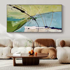 “Colorful Swirls and Lines” - Energetic Abstract Painting On Canvas PS0179