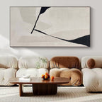 “Black - White Geometric Intersection” - Contemporary Abstract Painting On Canvas PS0147