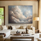 “Fluffy Clouds in Blue Sky” Landscape Painting On Canvas DKS182