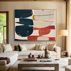 “Colorful Geometric Abstract Cluster” - Abstract Painting on Canvas, Great for Family Room & Creative Space DKS590