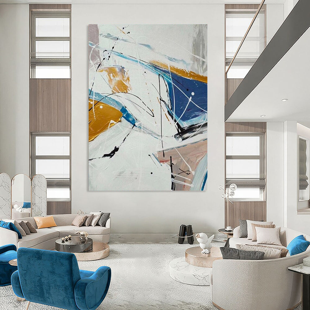 “Dynamic Line Abstraction” - Abstract Expressionist Painting On Canvas DS049