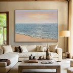 “Textured Seashore” - Impasto Beach Painting On Canvas PT184