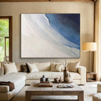 “Soft Blue and White Gradient” - Minimalist Acrylic Painting On Canvas DKS894