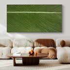 Green with Leaf Veins "Nature’s Blueprint" Abstract Painting On Canvas PS1429