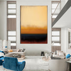 “Yellow - Brown - Black Gradient Abstract” - Color - Field Painting On Canvas PT1948