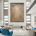 “Brown Textured Abstract” - Textured Abstract Painting On Canvas PT1208
