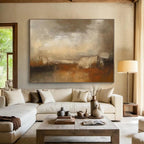 “Neutral Abstract Gradient” - Brown, Beige, Gray Abstract Gradient Painting PS0599