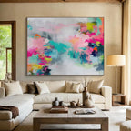 “Soft Color Splash” - Subtle Abstract Painting On Canvas DKS475