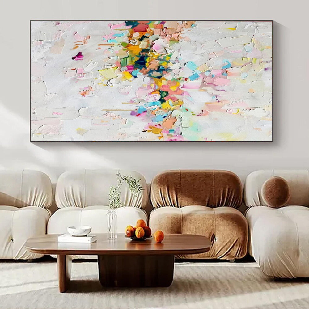 Colorful Palette Knife, "Blossoming Joy" – Palette Knife Abstract Painting On Canvas PS1023