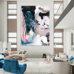 “Colorful Drip Abstraction” - Vibrant Hues & Flowing Drips Painting On Canvas DS191