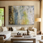 “Multi - Color Abstract Subtle Layers” - Serene Abstract Painting On Canvas PS0361