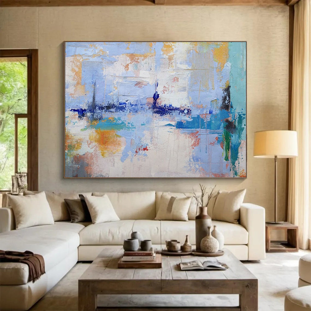 “Abstract Coastal Haze” - Abstract Landscape - Painting On Canvas PT1746