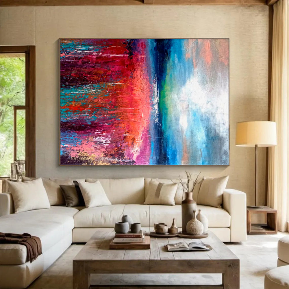 “Vibrant Field Abstract” - Abstract Landscape - Inspired Painting On Canvas PS0012