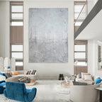 “Textured Gray Minimalism” - Minimalist, Tactile - Styled Painting On Canvas PT1581