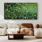 “Green Foliage Abstraction” - Botanical Abstract Painting On Canvas PS0193