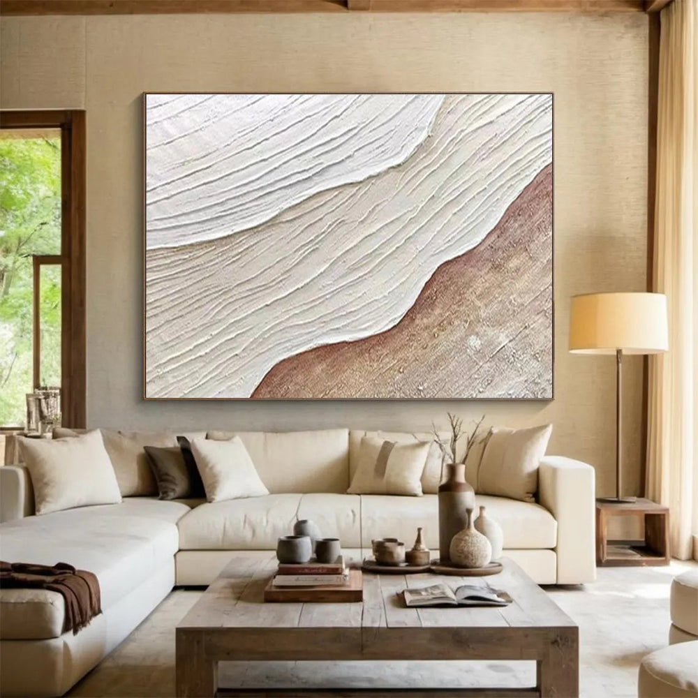 “Textured Wave Abstract” - Abstract Painting On Canvas DKS525