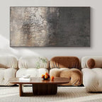 Gray and Brown Textured, "Weathered Wall" – Textured Abstract Painting On Canvas PS0947
