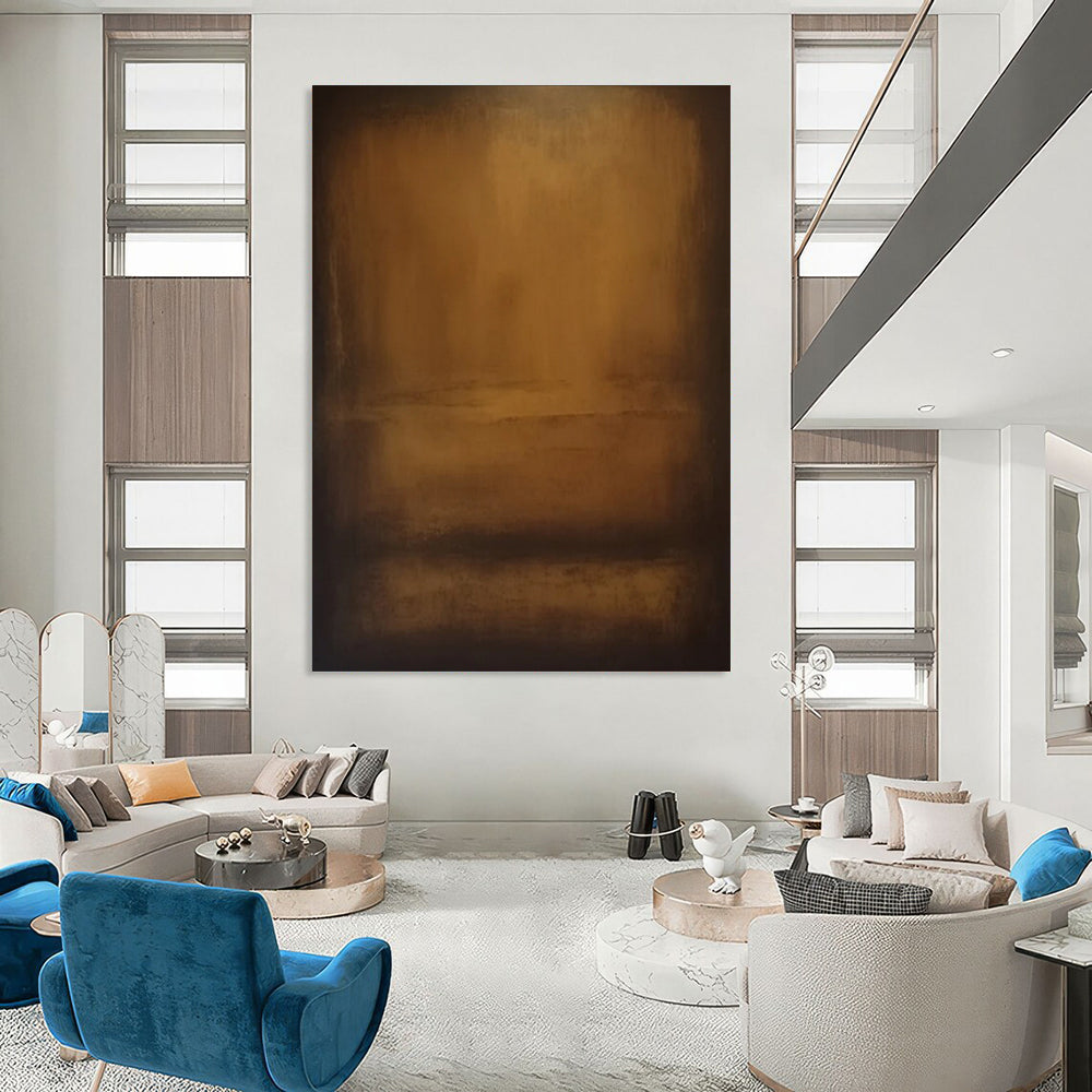 “Warm Brown Gradient” - Subtle Abstract Painting On Canvas DS372