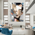 “Abstract Fragmented Face” - Bold Figurative Painting On Canvas DS320