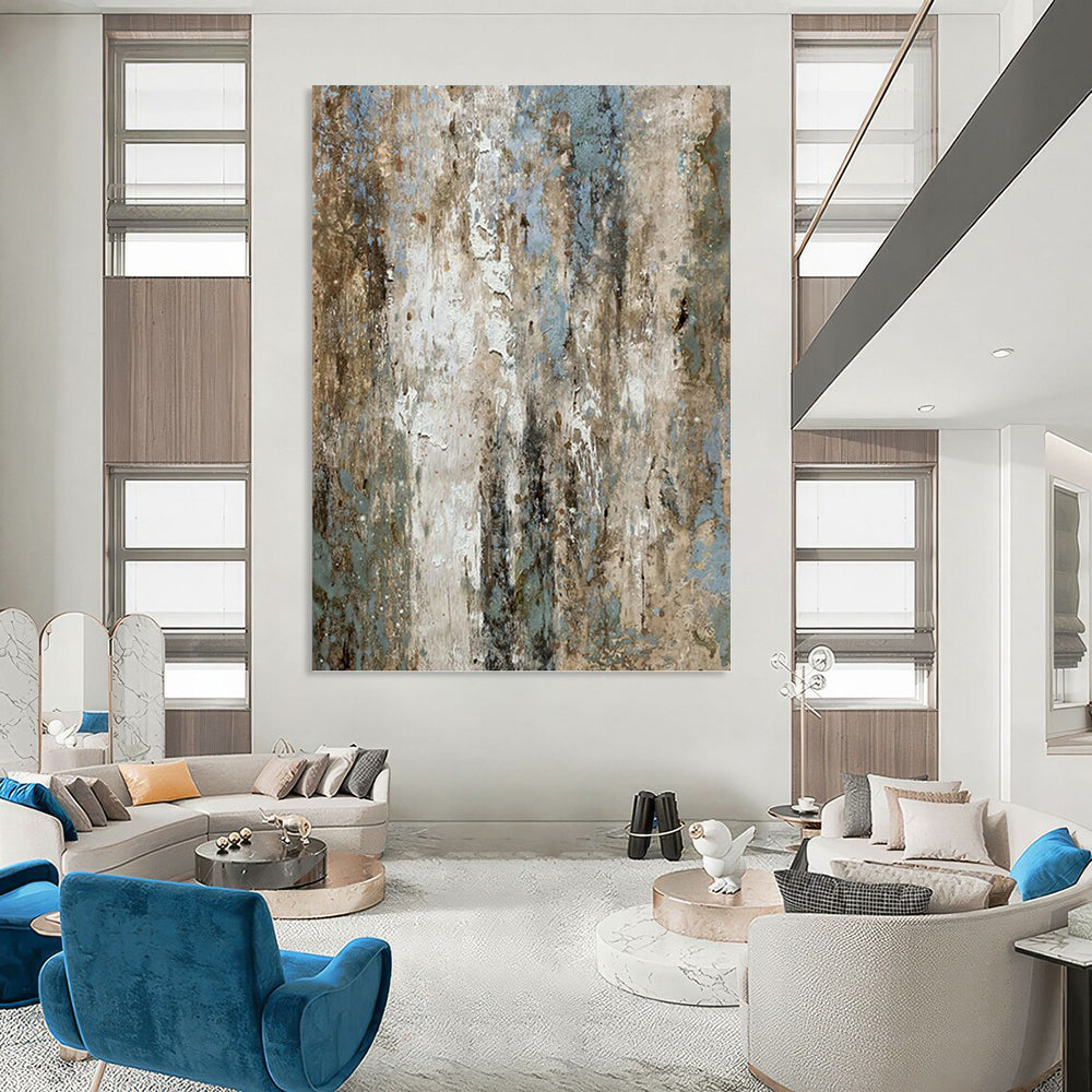 “Textured Rustic Abstract” - Earthy, Weathered - Look Painting On Canvas PT1531