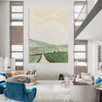 “Pastel Countryside Path” Painting On Canvas PT1449