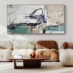 “Monochrome Swirl Minimalism” - Line - Driven Abstract Art On Canvas PS0202