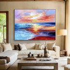 “Sunset Sea Symphony” Abstract Painting On Canvas DKS294