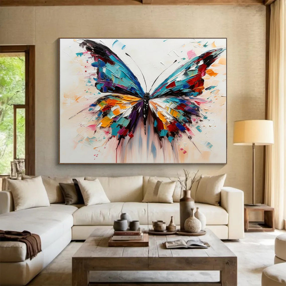 “Colorful Butterfly Wings” - Vibrant Color “Wings of Wonder” Painting On Canvas PT1642