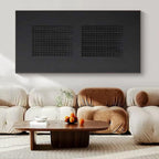 “Black - Gray Textured Minimalist” - Subtle Abstract Painting On Canvas PS0153