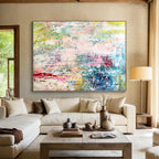 “Pastel Rainbow Abstract” - Whimsical Abstract Painting On Canvas PS0042